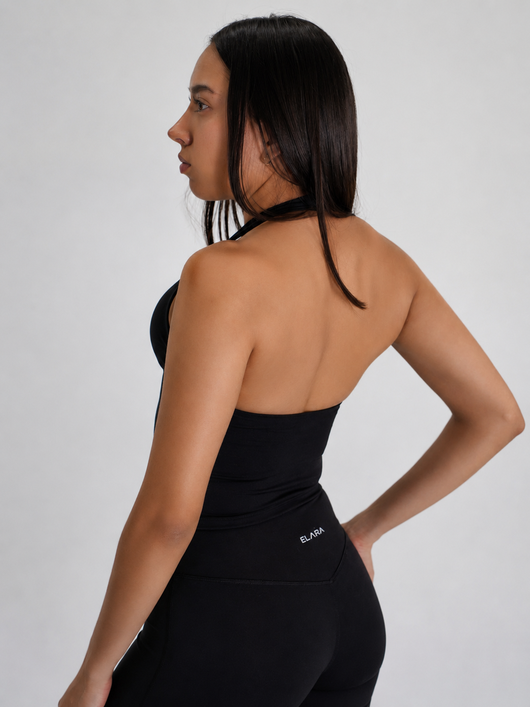 Essence Signature Halter Tank Black