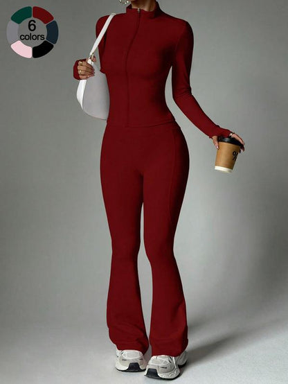 Women'S High Elasticity Yoga Set, Skin-Friendly Fabric, Slimming Neckline, High Waist Butt Lifting, Multi-Color Options, Gym Workout Running